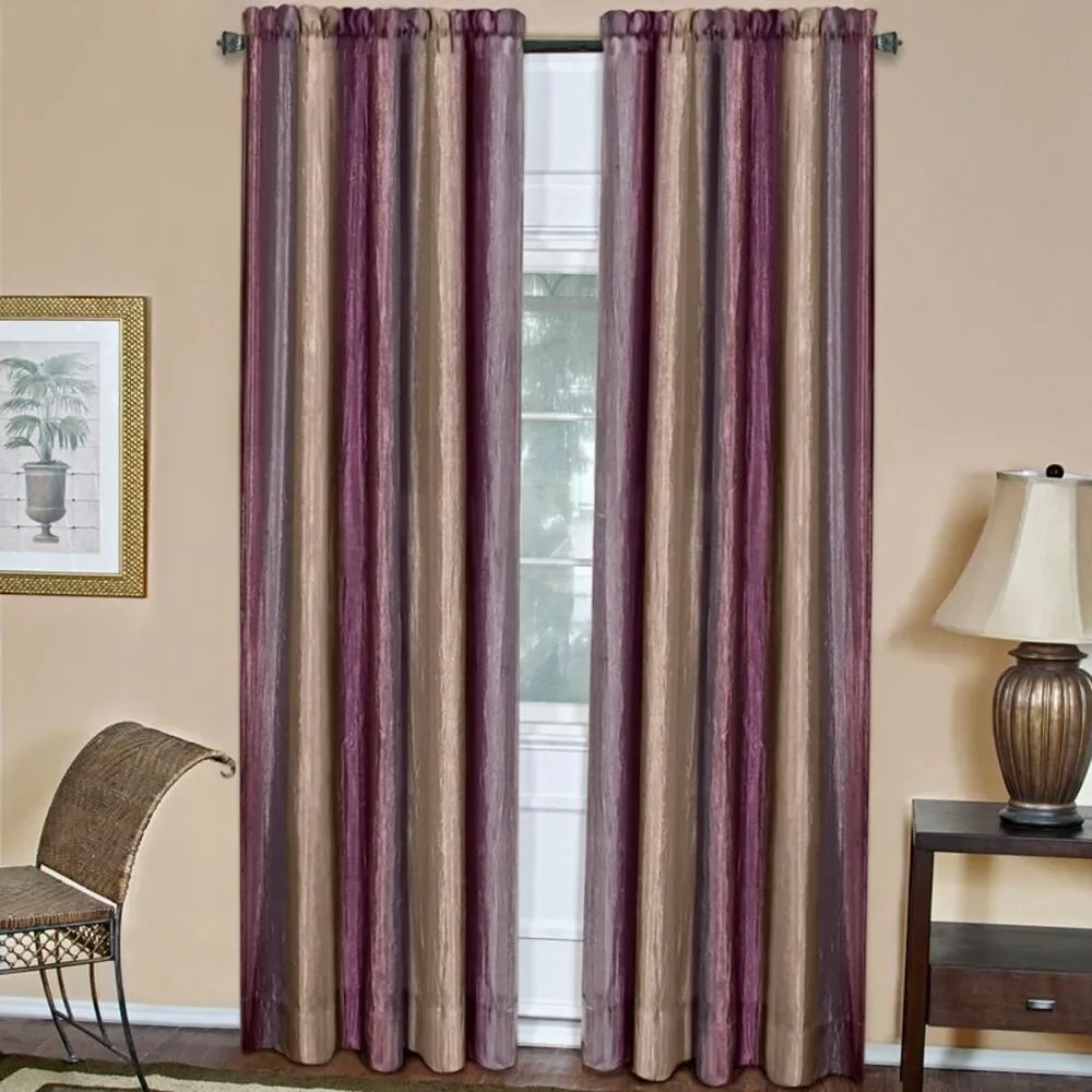 PowerSellerUSA Ombre Window 2-Pack Panels 63'L x 50'W Purple/Aubergine